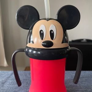 Disney Store Mickey Mouse Toddler Cup w Straw